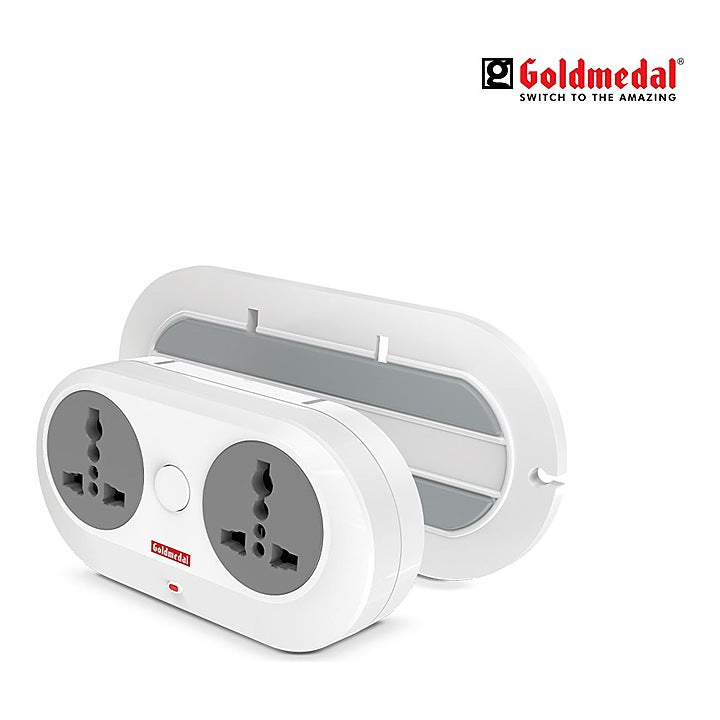 Goldmedal Wall-e Travel Adaptor with Mobile Stand - White : 1 Unit