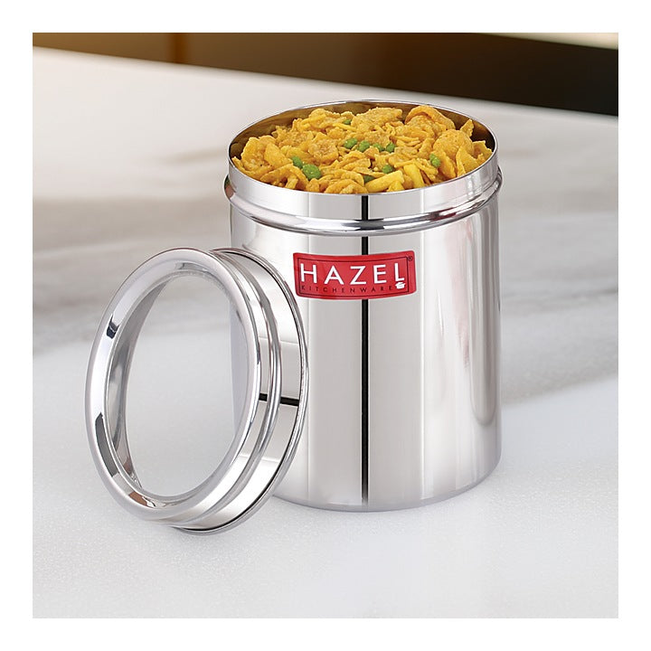 HAZEL Stainless Steel Kitchen Storage Container With Lid - 1100 ml : 1 Unit