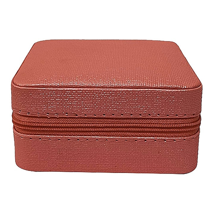 Karv Saffiano Faux Leather Jewellery Box (Peach) : 1 Unit