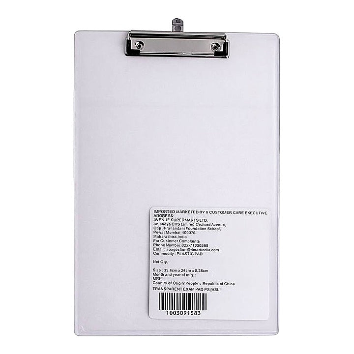 Transparent Exam Pad : 1 Unit