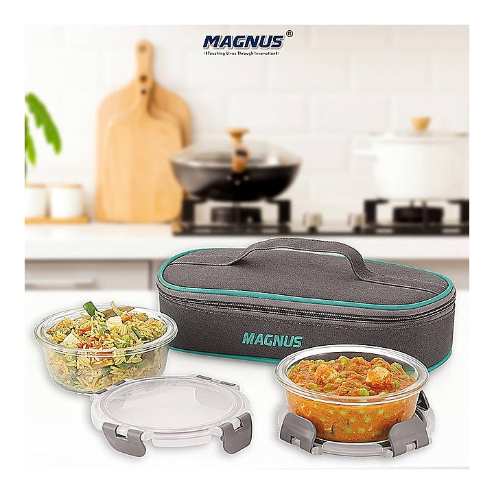 Magnus Glock Solid 2 Glass Lunch Box - 400 ml : 1 Unit