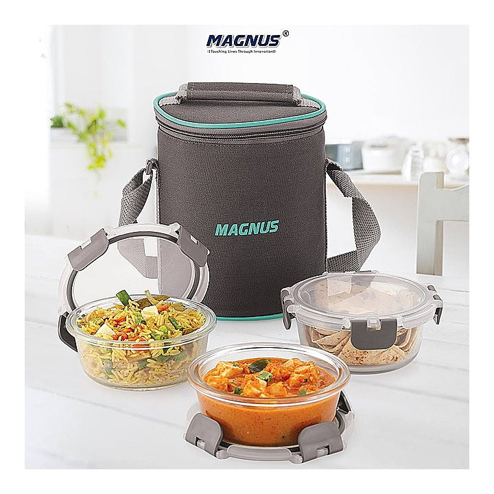Magnus Glock Solid 3 Glass Lunch Box - 400 ml : 1 Unit
