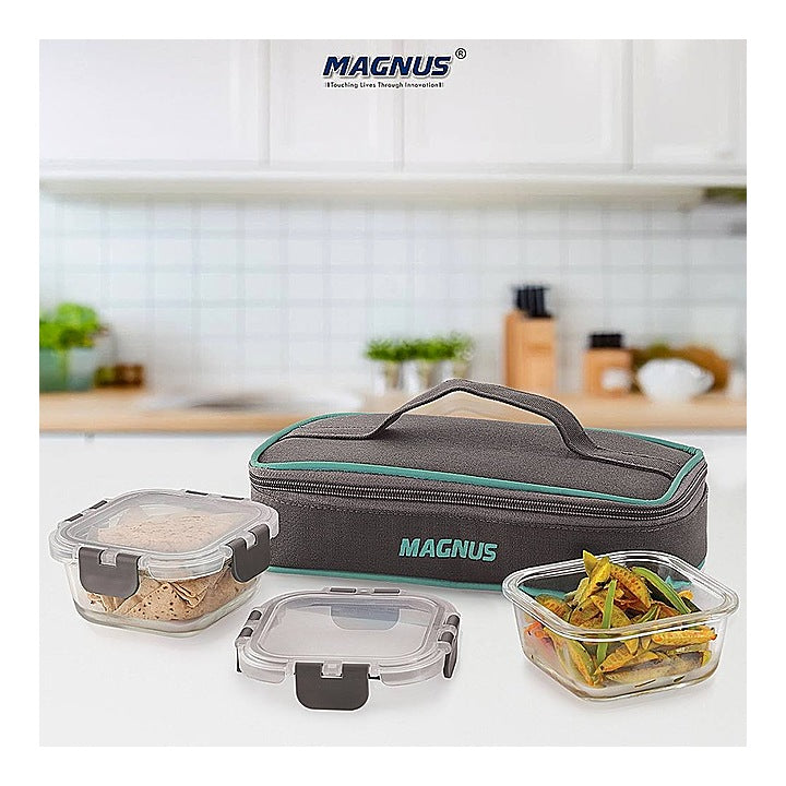 Magnus Glock Solid 2 Glass Lunch Box - 320 ml : 1 Unit
