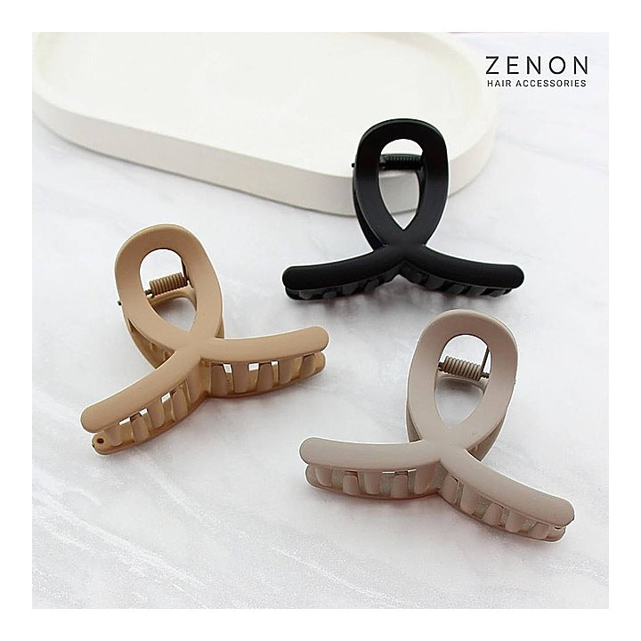 Zenon Big Hair Claw Clip 4164 Shades of Coffee (Dark) Pack Of 3 : 1 Unit