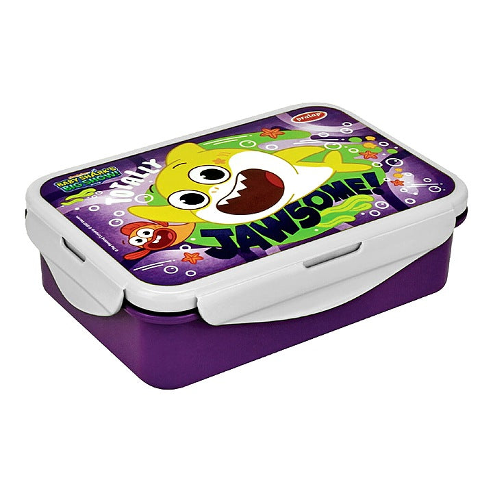 Pratap Baby Shark Lunch Box (White & Purple) - 650 ml : 1 Unit