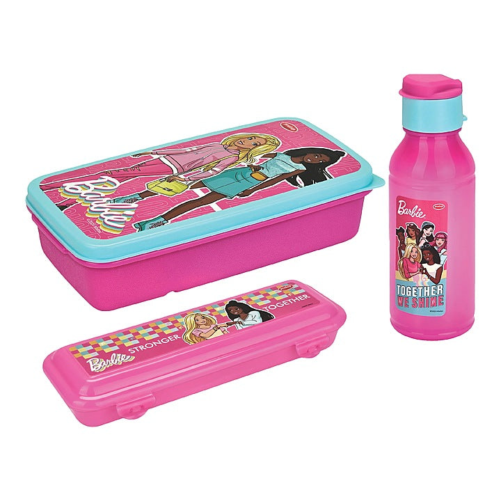 Pratap Barbie School Gift Set (Pink & Light Blue) - Set Of 3 : 1 Unit