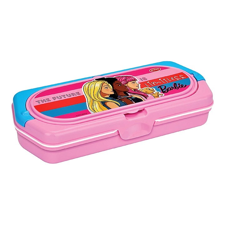 Pratap Barbie Pencil Box (Pink & Blue) : 1 Unit