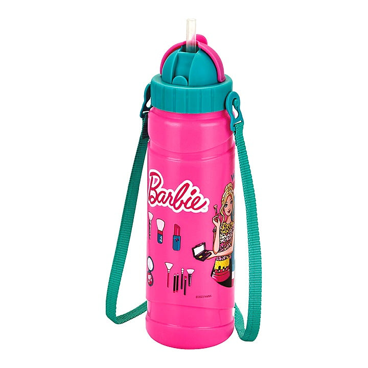 Pratap Barbie Kids Water Bottle D2 (Pink) : 1 Unit