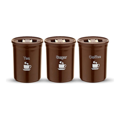Asian Accurate Seal Multipurpose Storage Containers (Brown) - Set Of 3 : 1 Unit