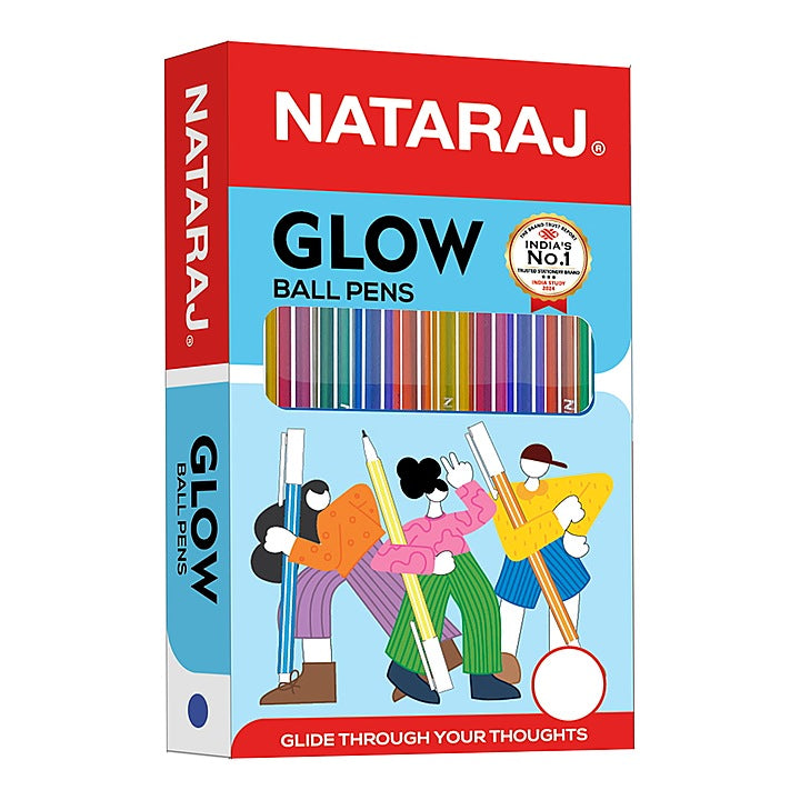 Nataraj Glow Ball Pen - Pack of 20 : 1 Unit