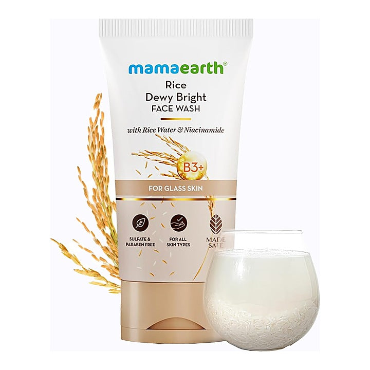 Mamaearth Rice Face Wash With Rice Water & Niacinamide : 150 ml