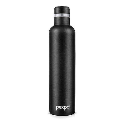 Pexpo Oreo Stainless Steel Insulated Hot & Cold Bottle (Black) 750 ml : 1 Unit