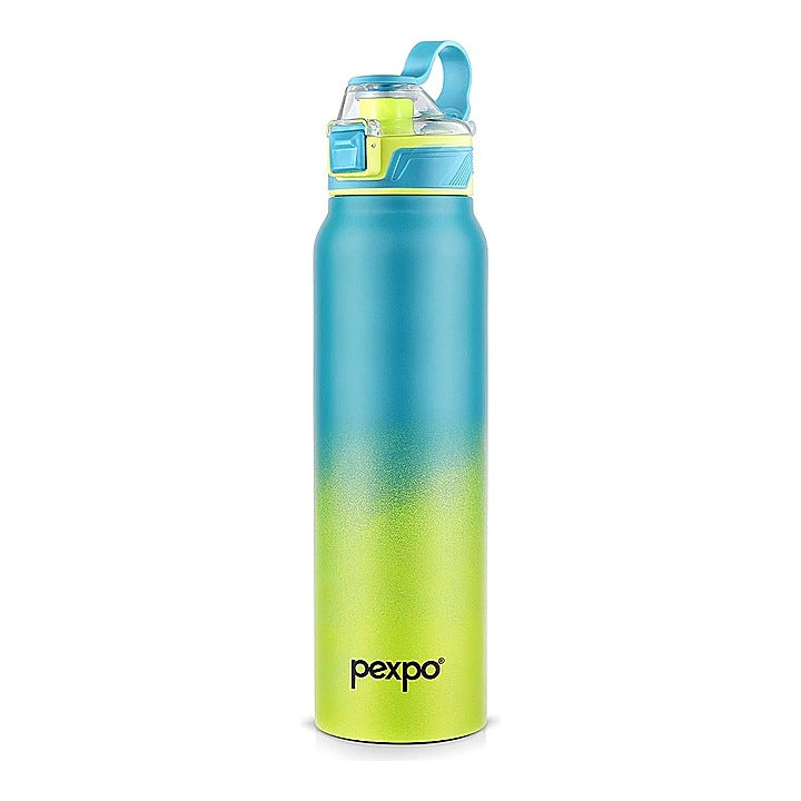 Pexpo Amaze Stainless Steel Insulated Hot & Cold Bottle (Blue & Green) 940 ml : 1 Unit