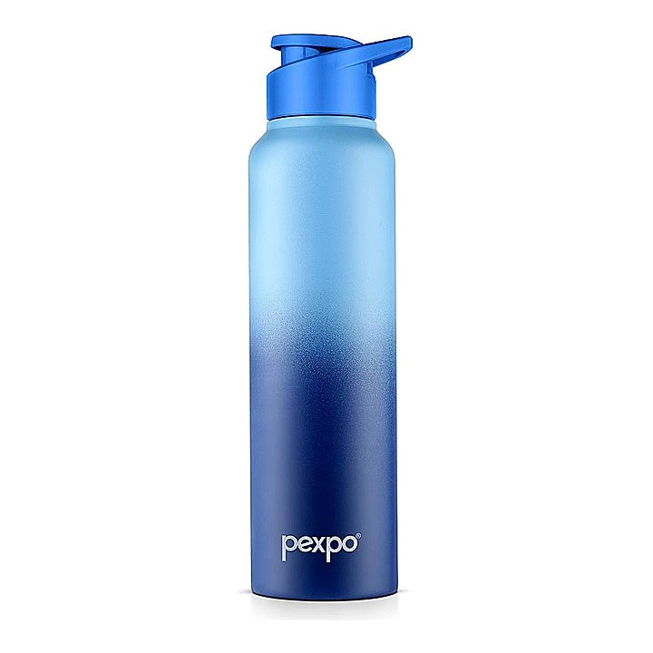 Pexpo Craft Stainless Steel Fridge Water Bottle With Sipper Cap (Blue) 1 L : 1 U