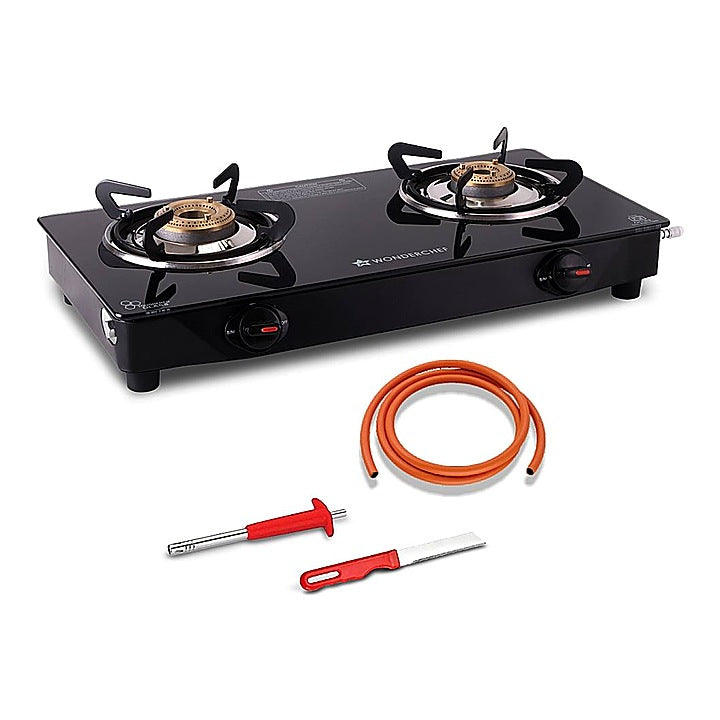 Wonderchef Zest Neo Glass Cooktop (Gas Stove) - 2 Burners : 1 Unit