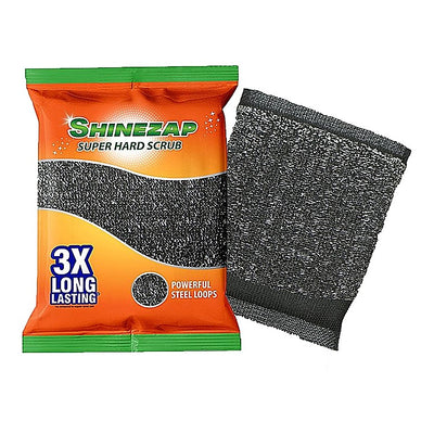 Shinezap Super Hard Utensil Cleaning Steel Scrubber : 1 Unit