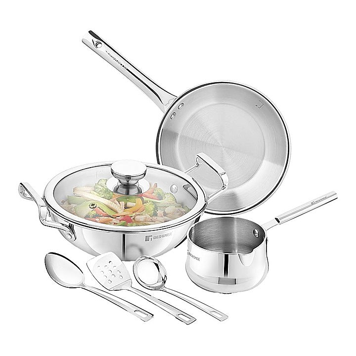 Bergner Tripro Induction Based Triply Cookware Set - 7 Pieces : 1 Unit