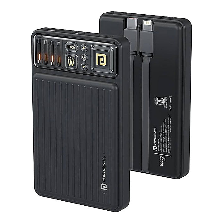 Portronics Luxcell Bind Mini Power Bank 22.5W 10000mAH : 1 Unit