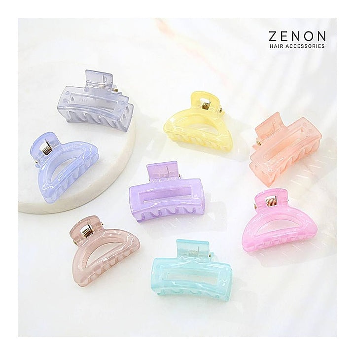 Zenon Small Hair Claw Clip 1151 (Jelly Gloss ) - 8 Pieces : 1 Unit