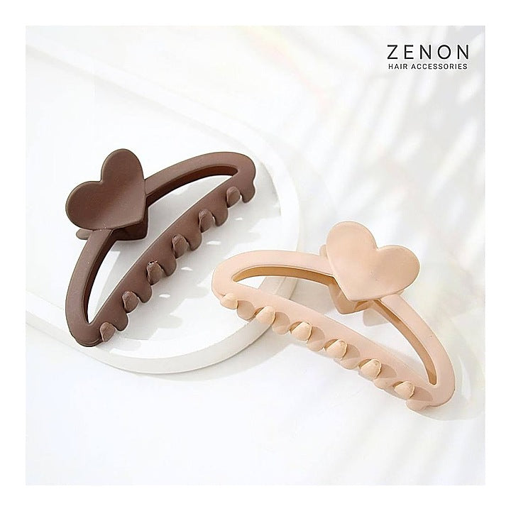 Zenon Big Hair Claw Clip 5112 (Coffee Matte) - 2 Pieces : 1 Unit