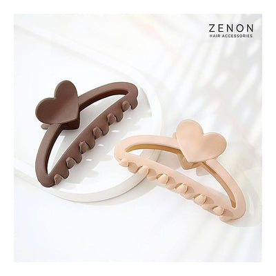 Zenon Big Hair Claw Clip 5112 (Coffee Matte) - 2 Pieces : 1 Unit