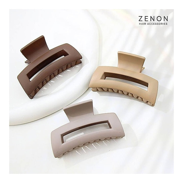 Zenon Big Hair Claw Clip 4031 (Coffee Matte) - 3 Pieces : 1 Unit