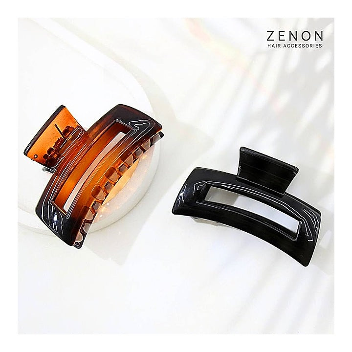 Zenon Big Hair Claw Clip 4033 (Classic Gloss) - 2 Pieces : 1 Unit