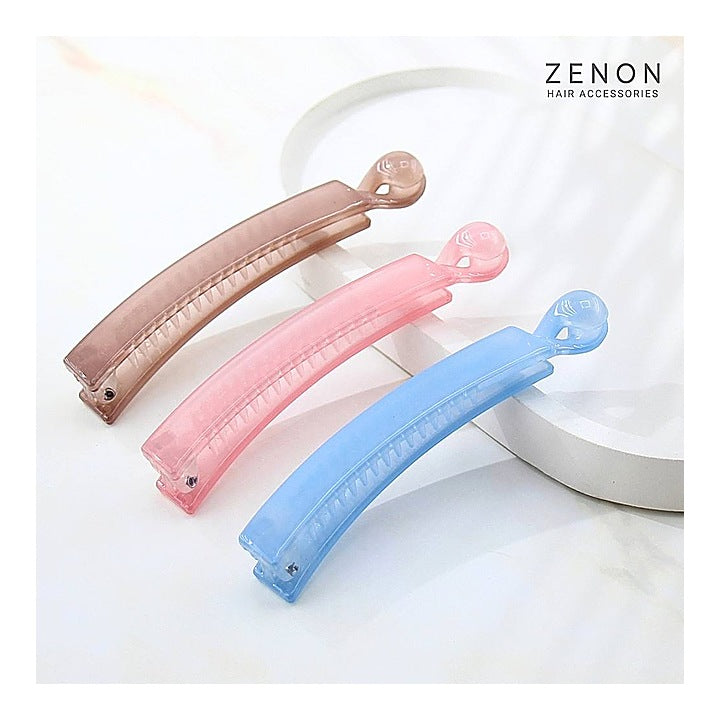 Zenon Big Banana Clip 6001 (Jelly Gloss) - 3 Pieces : 1 Unit
