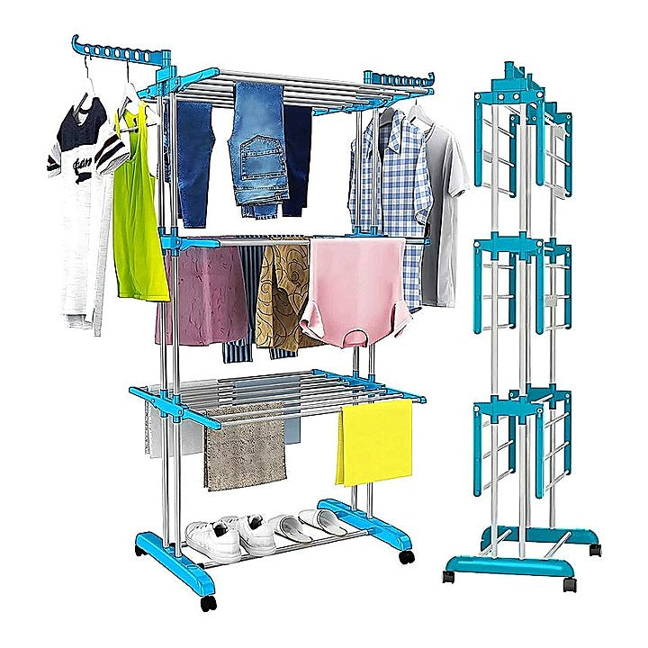 Soros Stainless Steel 3-Layer Cloths Drying Stand : 1 Unit