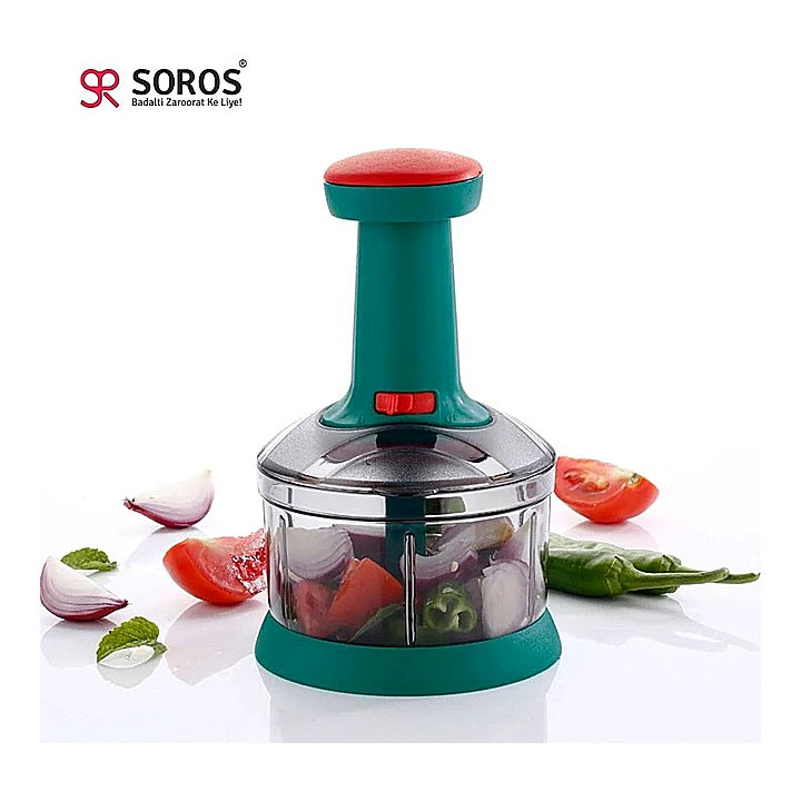 Soros Hippo Small Chopper Green - (650 ml) : 1 Unit