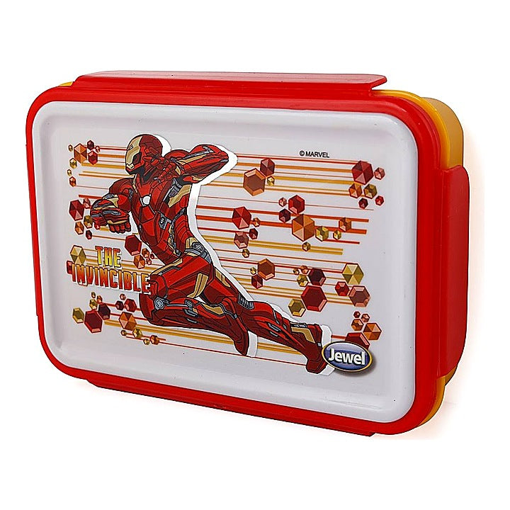 Jewel Crown Plus Marvel Iron Man Plastic Lunch Box - 870 ml : 1 Unit