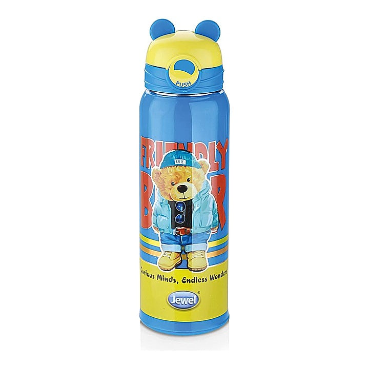 Jewel Cool Zooper Plastic Insulated Water Bottle (Blue) - 505 ml : 1 Unit