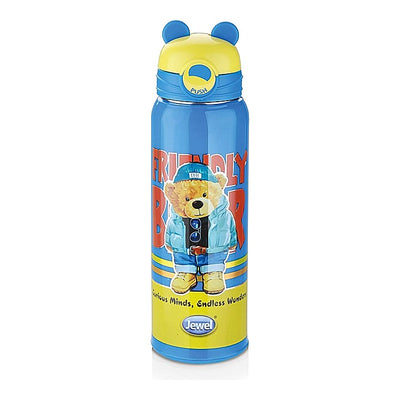 Jewel Cool Zooper Plastic Insulated Water Bottle (Blue) - 505 ml : 1 Unit