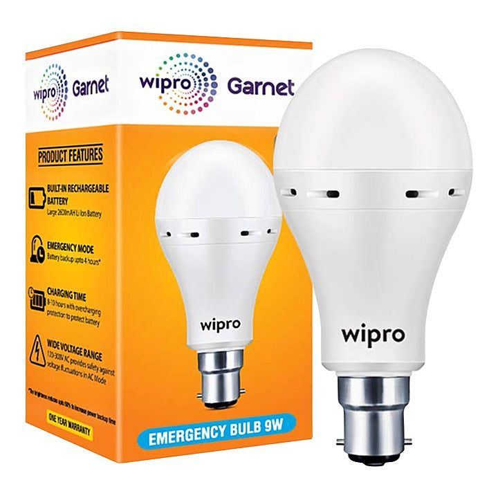 Wipro Garnet Emergency Inverter Bulb - 9 W : 1 Unit