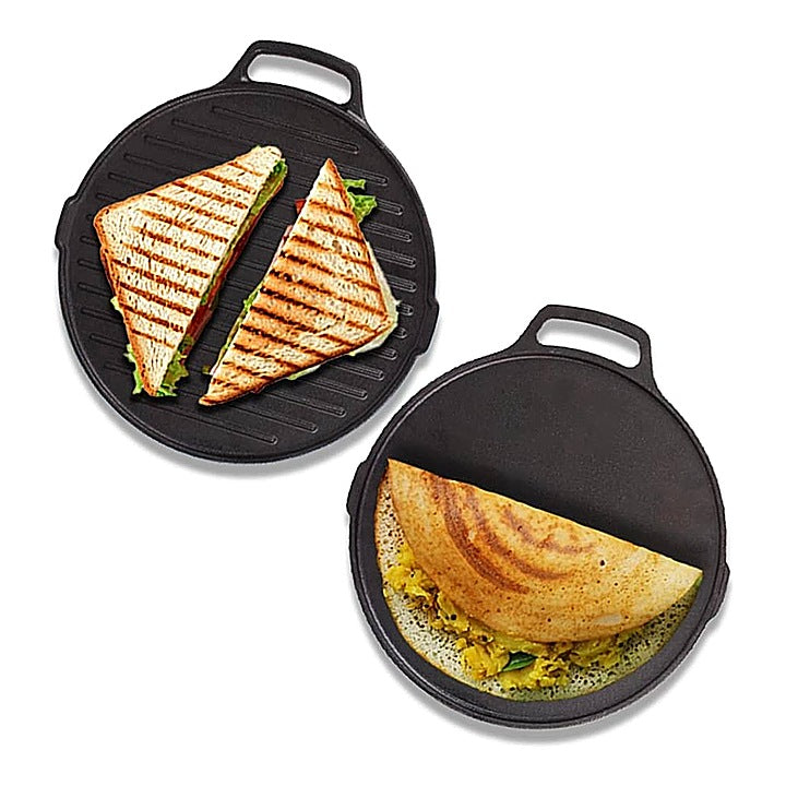 The Indus Valley Cast Iron 2 In 1 Double Sided Griddle Pan : 1 Unit