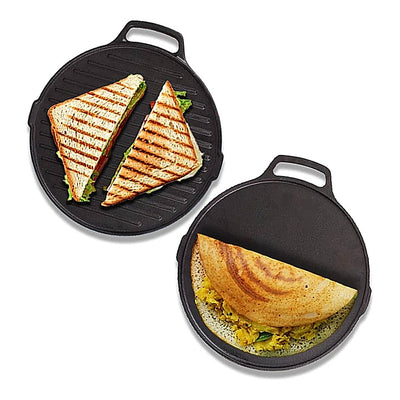 The Indus Valley Cast Iron 2 In 1 Double Sided Griddle Pan : 1 Unit
