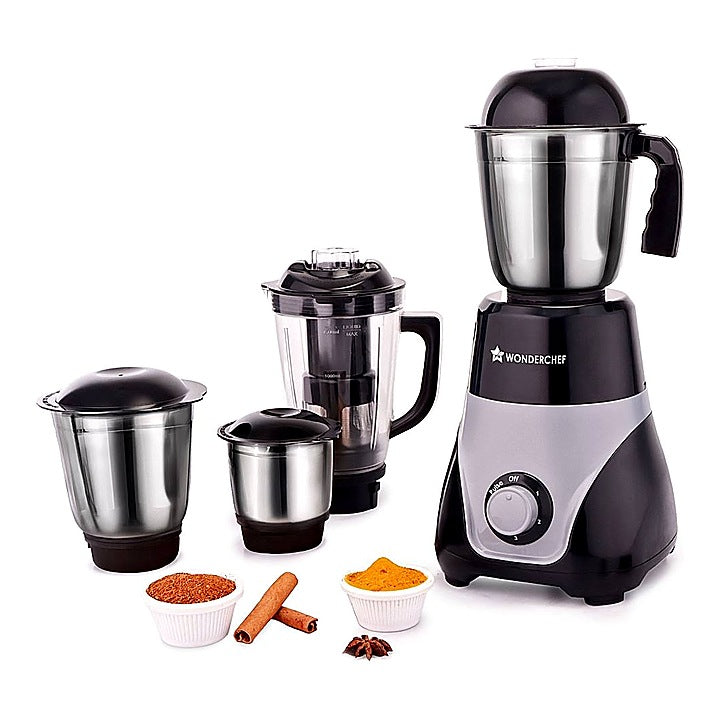 Wonderchef Vista Mixer Grinder 4 jars (Black) - 750 W : 1 Unit