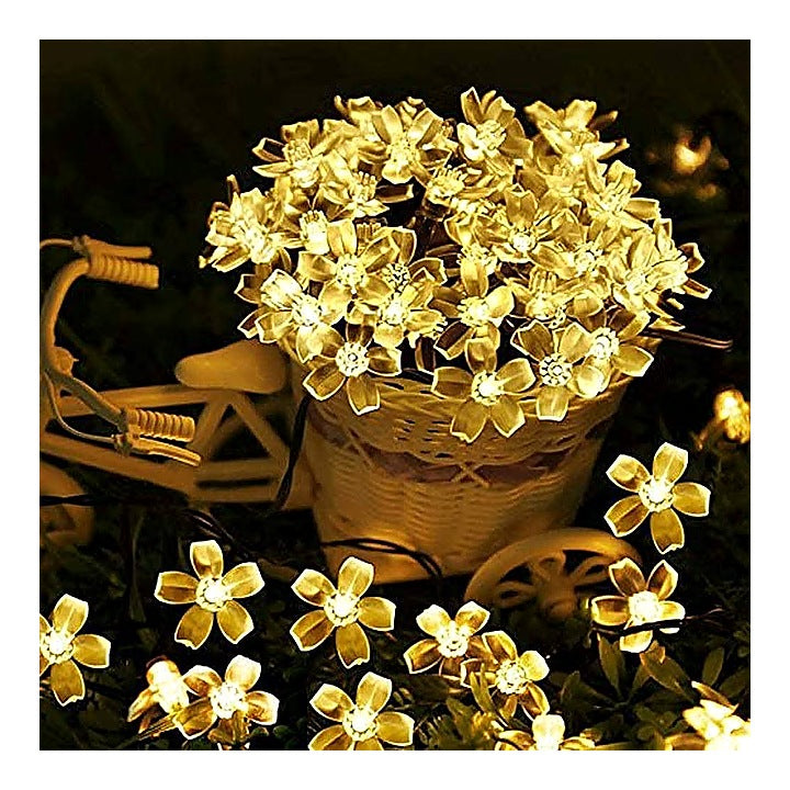 DesiDiya 16 Flower LED String Lights (Warm White) : 1 Unit