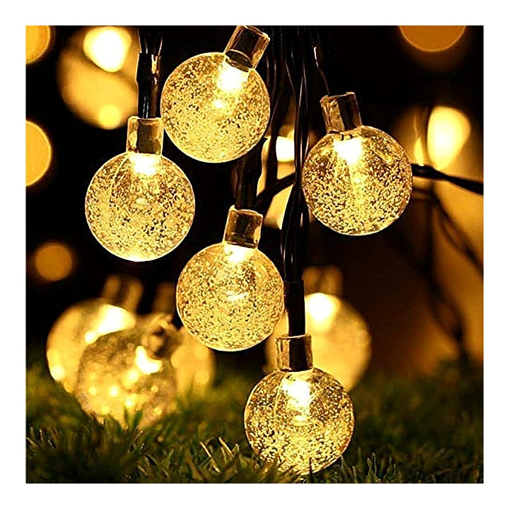DesiDiya 14 LED Crystal Ball String Lights (Warm White) : 1 Unit