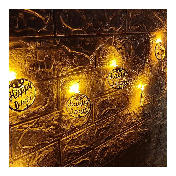 DesiDiya 14LED Happy Diwali String Lights (Warm White) - 5 Mtr : 1 Unit