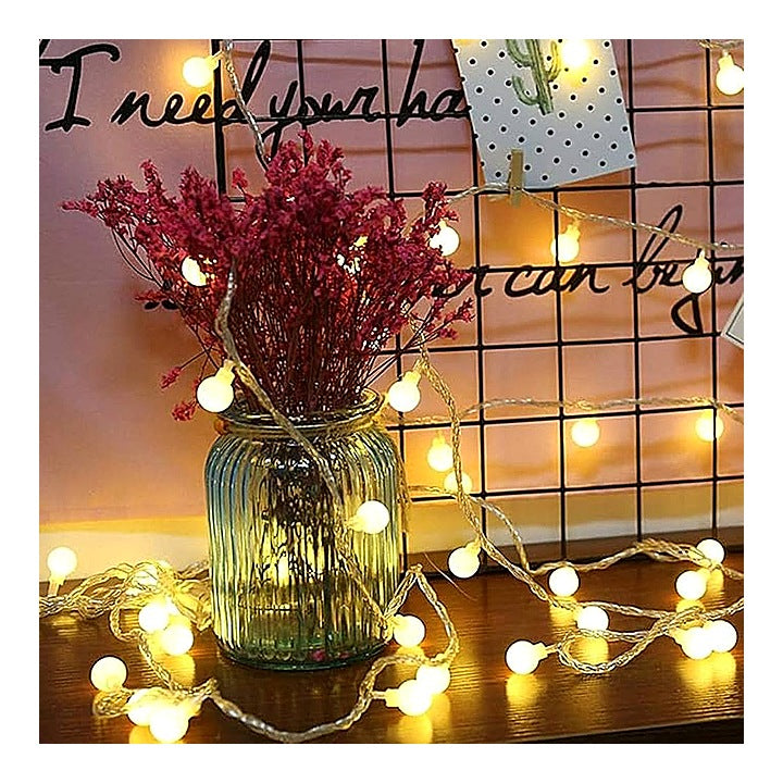 DesiDiya 16 Snowball LED String Lights (Warm White) : 1 unit