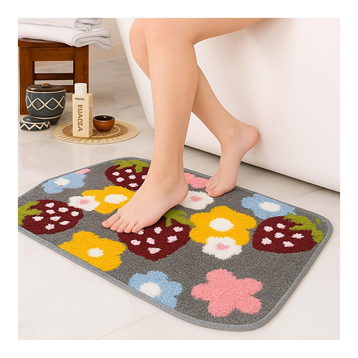 ELANZA Strawberry Doormat (Multicolour) - 40 x 60 cm : 1 Unit
