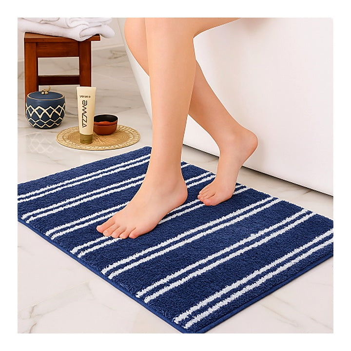 ELANZA Stripe Blue Doormat (Blue) - 40 x 60 cm : 1 Unit