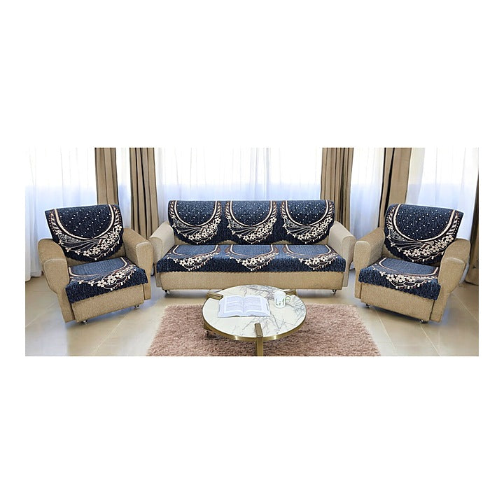 MHF Venue Ultrasonic Sofa Cover 03 (Grey) 5 Seater : 1 Unit