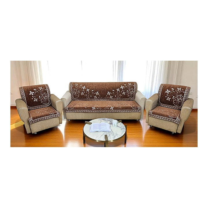 MHF Venue Ultrasonic Sofa Cover 08 (Tabbaco) 5 Seater : 1 Unit