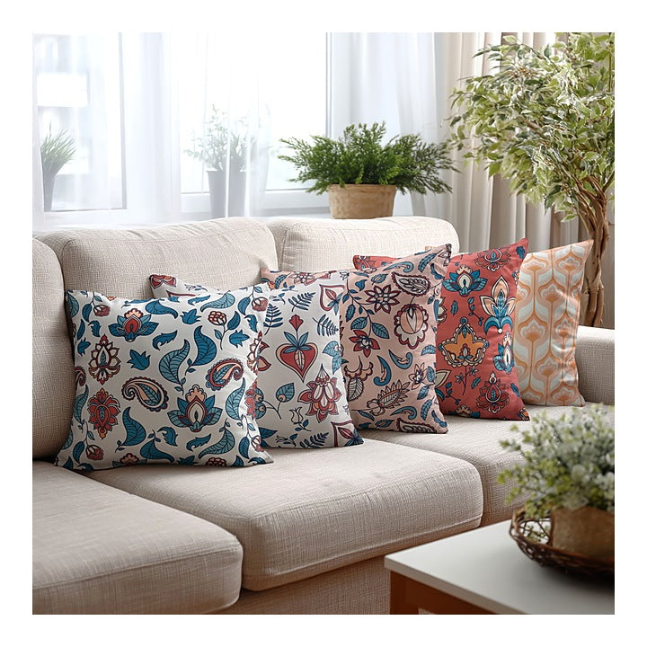 VAA Satin Finish Digital Print Cushion Cover (D1) Pack of 5 : 1 Unit