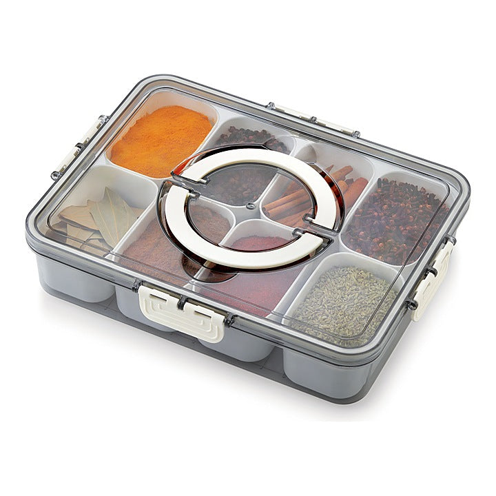 Happy Family 8 Compartment Multipurpose Organizer Box - Grey : 1 Unit