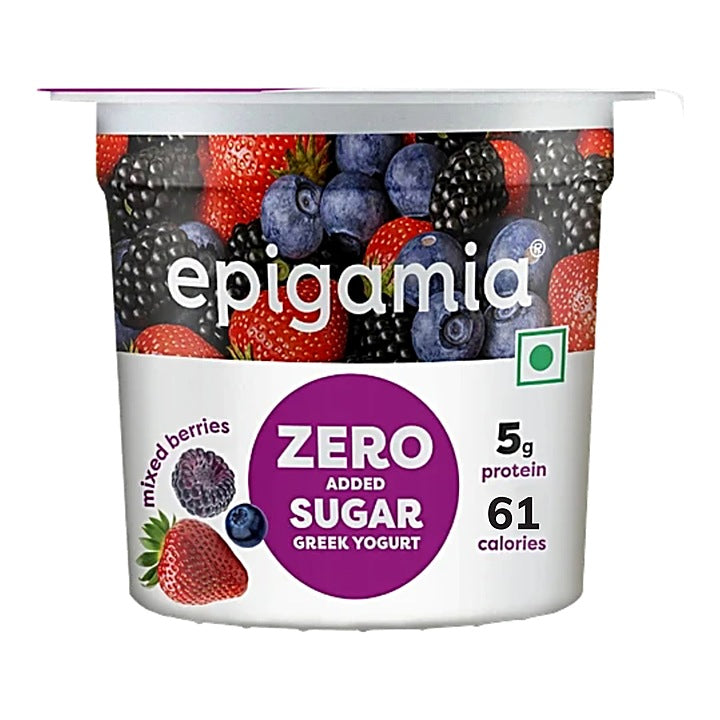 Epigamia Mixed Berries Zero Added Sugar Greek Yogurt : 85 g
