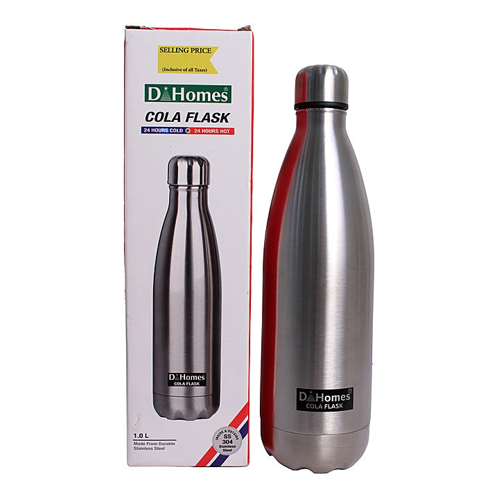 D Homes Stainless Steel Vacuum Cola Flask Bottle 1 L : 1 U
