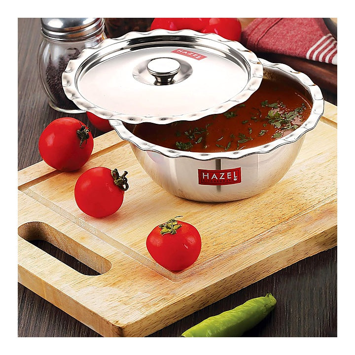 HAZEL Stainless Steel Mixing Bowl With Lid - 1.75 L : 1 Unit